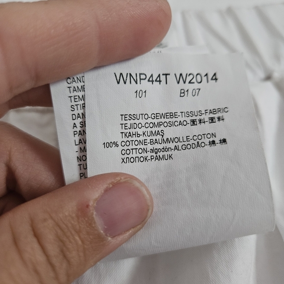 Emporio Armani Crisp White Straight Leg Trousers - Picture 6 of 7